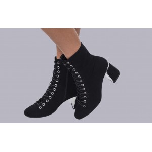 Favela Μποτάκια Μαύρα Suede