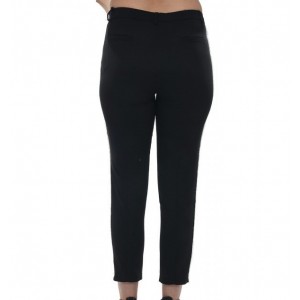 Twenty-29 Κλασικό Παντελόνι Μαύρο Με Φάσα Εκρού Στο Πλάι